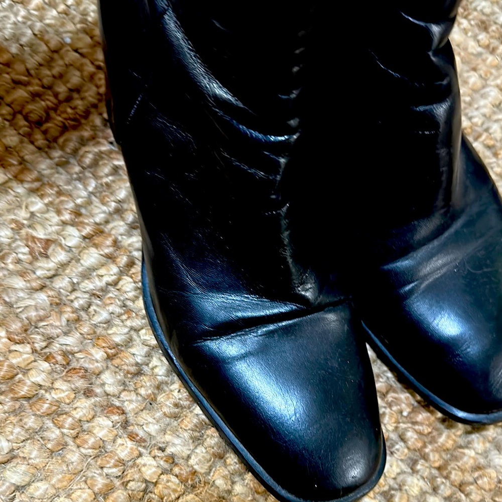 Classic Black Women's Leather Boots